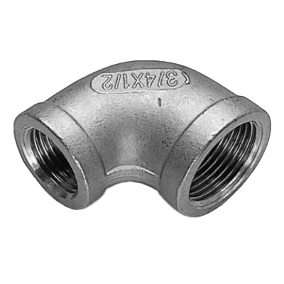 Elbow 90°, F/F, # 301R, reduced, AISI 316, casted, sim. to DIN EN 10241:2000  (DIN 2987)