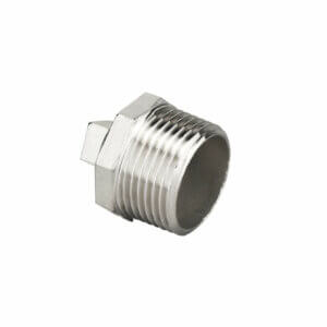 Square Plug, conical male thread (R), # 329, AISI 316, casted, sim. to DIN EN 10241:2000  (DIN 2991)