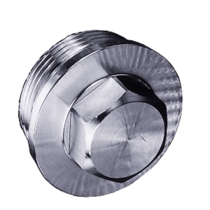 Verschluss-Schraube mit Bund und Außensechskant, DIN 910, zyl. Außengewinde (G),  #331, V4A / AISI 316