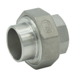 Union  -   conical seat, female / welding end  -  F/BW,  # 312 IS, AISI 316, casted, Withworth-Pipe thread acc. to  DIN 2999