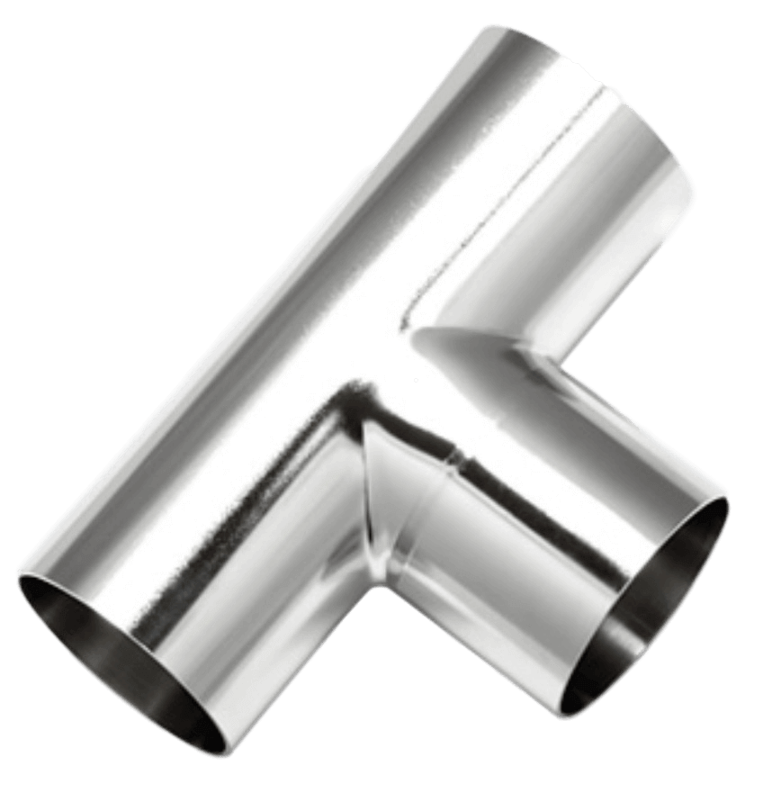 Tee acc. to DIN 11852, long-type, quality V2A or V4A in metal bright or polished